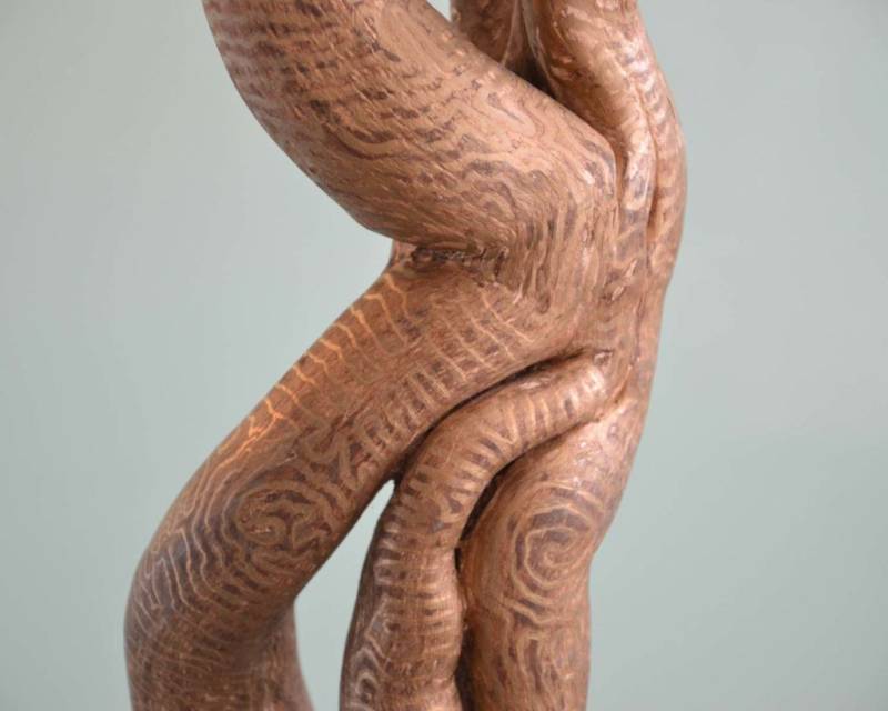Sculpture bois flotté peint par l'artiste et sculpteur Frédéric Ansermet