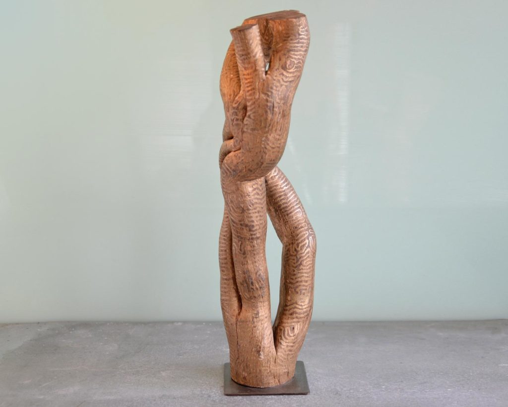 Sculpture bois flotté peint