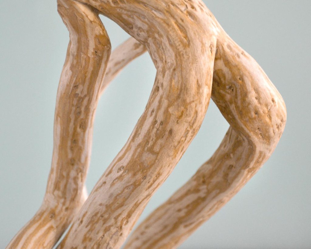 Sculpture naturelle en bois brut de l'artiste et sculpteur français Frédéric Ansermet.