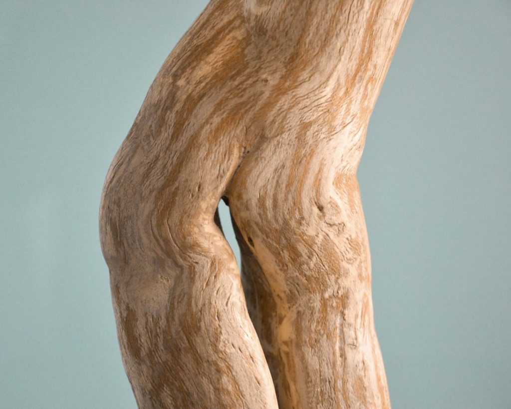 Sculpture naturelle en bois brut de l'artiste et sculpteur français Frédéric Ansermet.