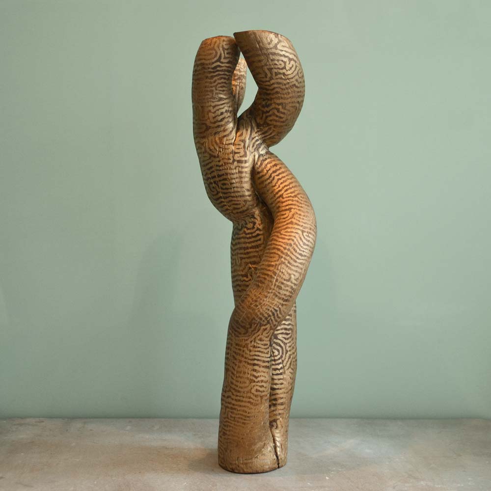 Sculpture bois flotté peint