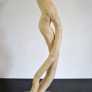 Sculpture naturelle en bois brut de l'artiste et sculpteur français Frédéric Ansermet.