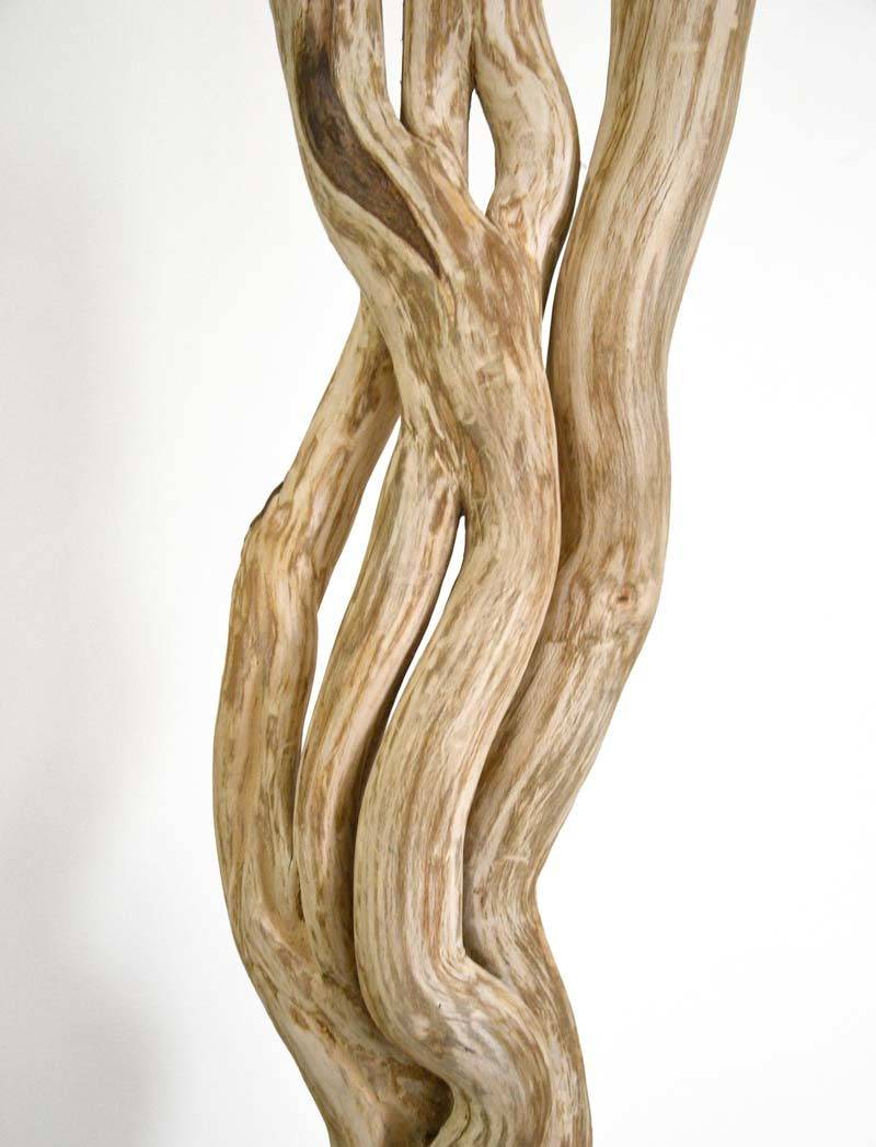 luminaire design en bois flotté incrusté de led, pièce unique