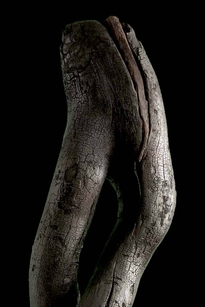 Sculpture en bois brulé