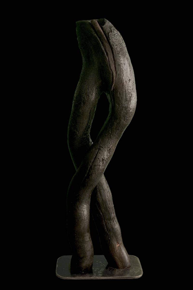 Sculpture en bois brulé