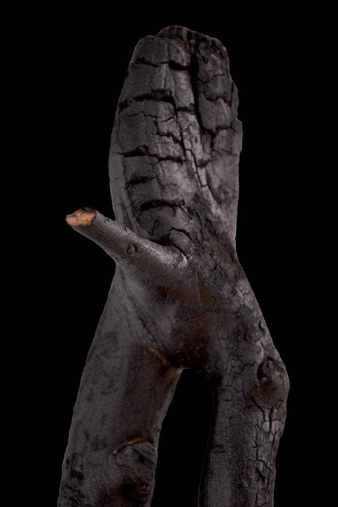 Sculpture en bois brulé, petit format.