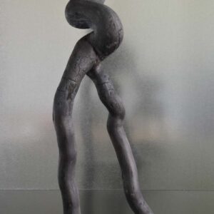 Sculpture en bois brulé par l'artiste Frédéric Ansermet.