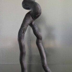 Sculpture en bois brulé par l'artiste Frédéric Ansermet.